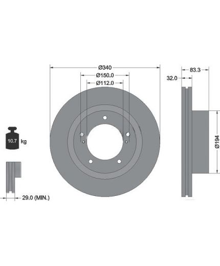 Textar Тормозной диск передние