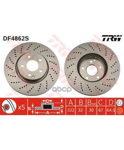 TRW Тормозной диск передний