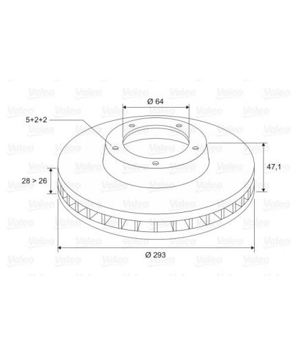 Valeo Тормозной диск передний