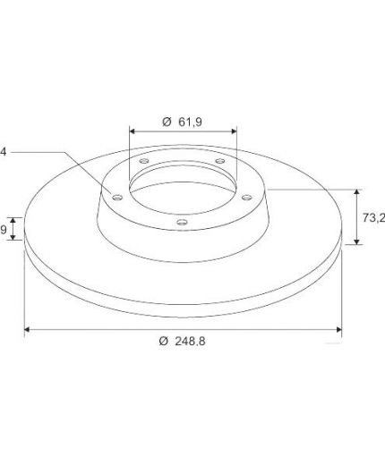 Valeo Тормозной диск задний