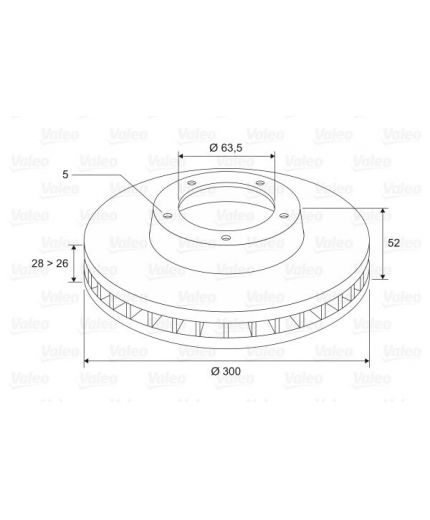 Valeo Тормозной диск передний