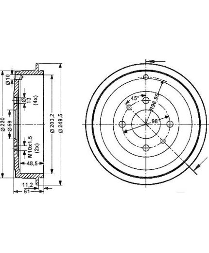 Stellox Тормозной барабан