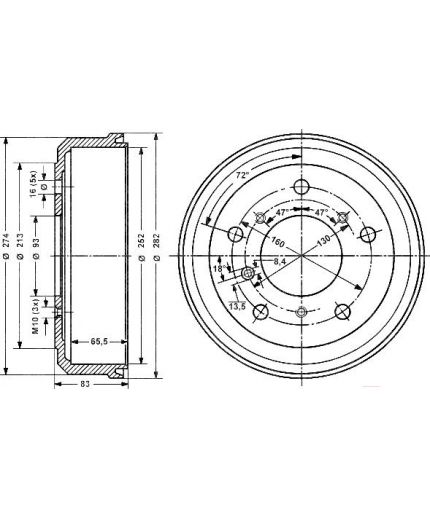 Stellox Тормозной барабан