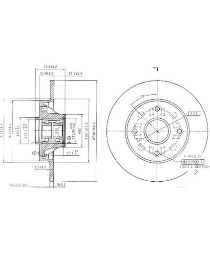 Patron Тормозной диск