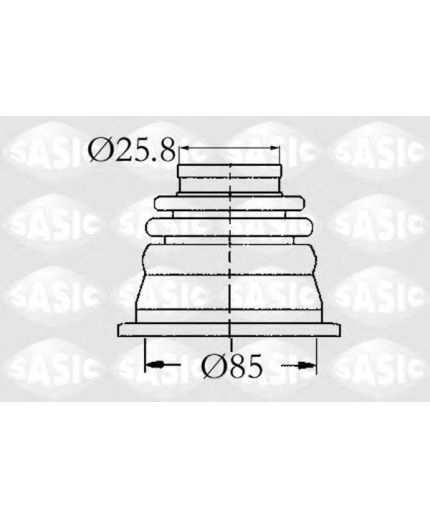 SASIC Пыльник ШРУСа c подшипником