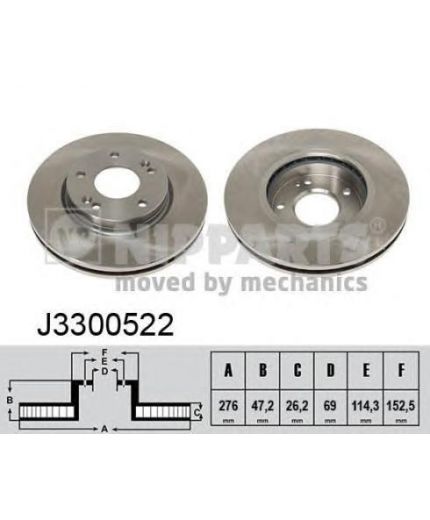 NIPPARTS Тормозной диск