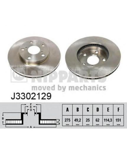 NIPPARTS Тормозной диск