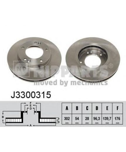 NIPPARTS Тормозной диск