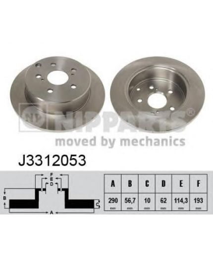 NIPPARTS Тормозной диск