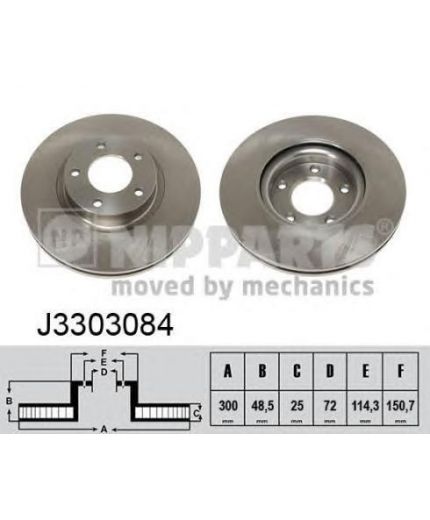 NIPPARTS Тормозной диск