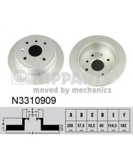 NIPPARTS Тормозной диск