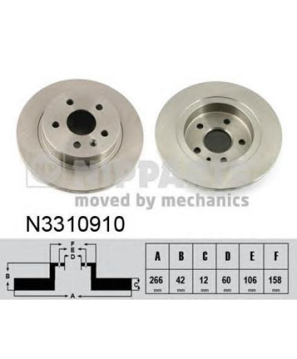 NIPPARTS Тормозной диск