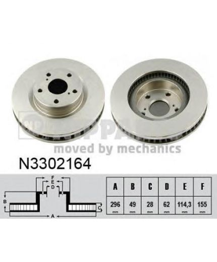 NIPPARTS Тормозной диск