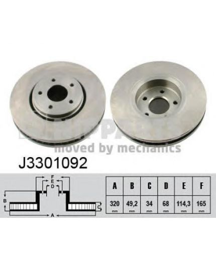 NIPPARTS Тормозной диск