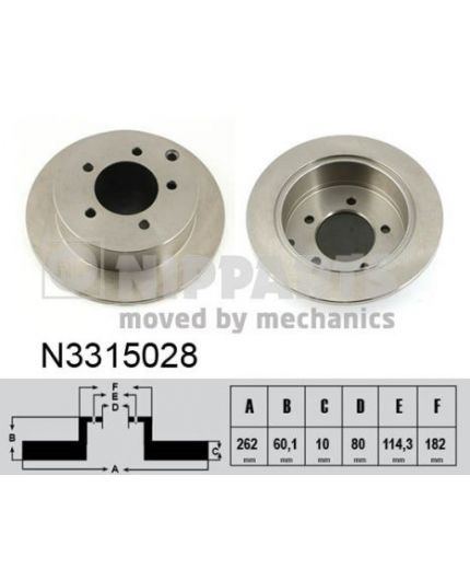 NIPPARTS Тормозной диск