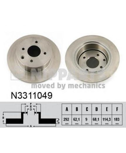 NIPPARTS Тормозной диск