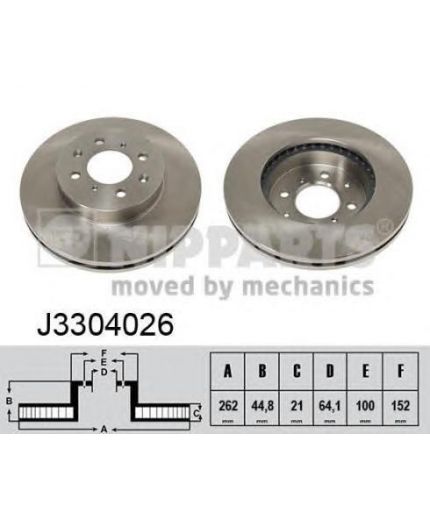 NIPPARTS Тормозной диск