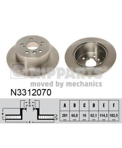 NIPPARTS Тормозной диск