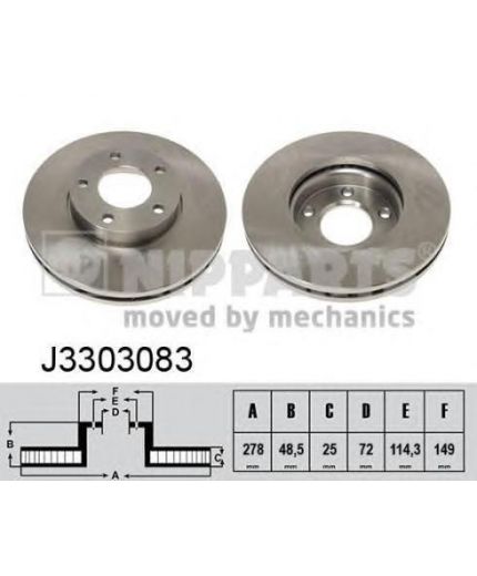 NIPPARTS Тормозной диск