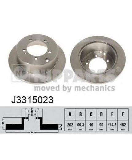 NIPPARTS Тормозной диск