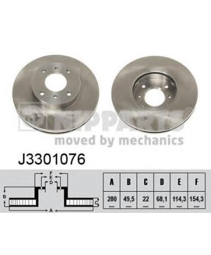 NIPPARTS Тормозной диск