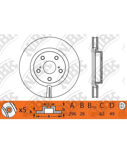 NiBK Тормозной диск