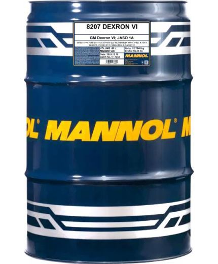 Трансмиссионное масло MANNOL ATF Dexron VI 60л