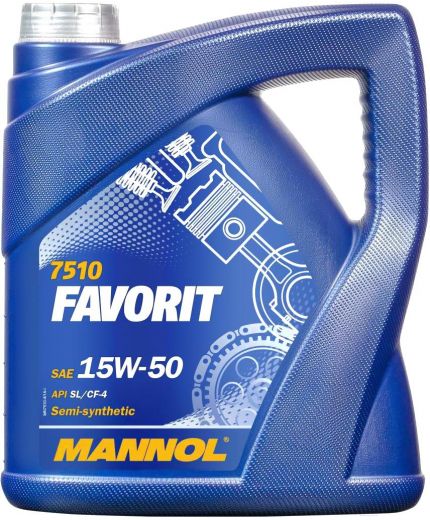 Моторное масло MANNOL Favorit 15W-50 SL/CF-4 4л