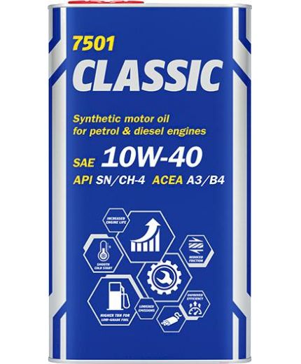 Моторное масло MANNOL Classic SN/CH-4 10W-40 METAL 4л