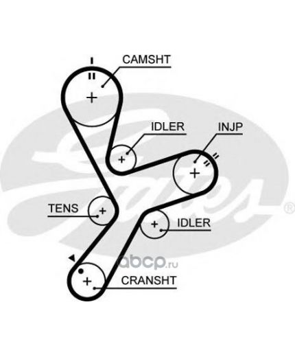 GATES Ремень ГРМ