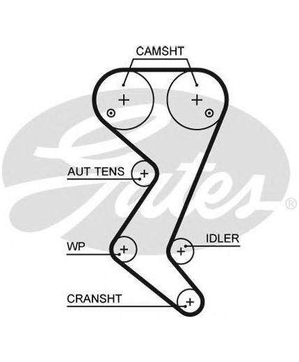 GATES Ремень ГРМ