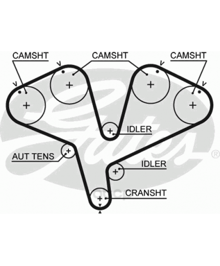 GATES Ремень ГРМ