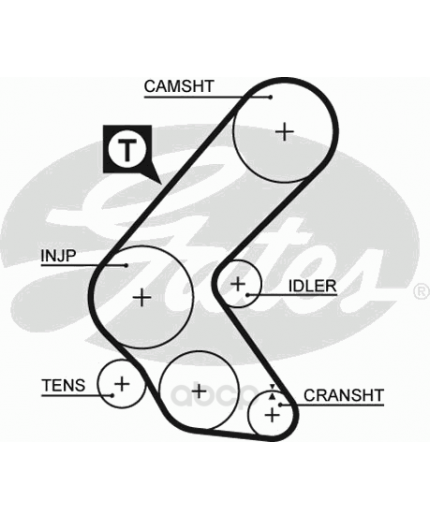 GATES Ремень ГРМ