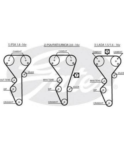 GATES Ремень ГРМ