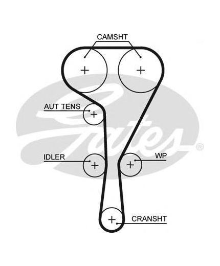 GATES Ремень ГРМ