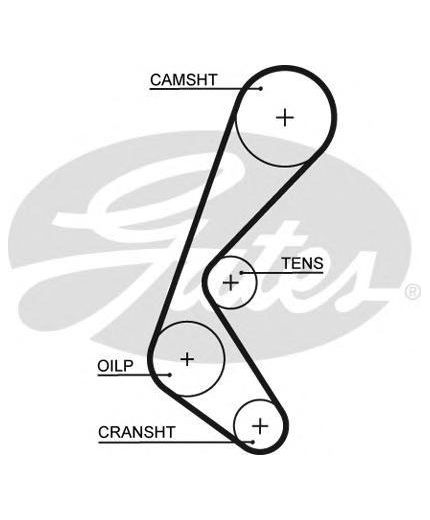GATES Ремень ГРМ