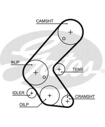 GATES Ремень ГРМ