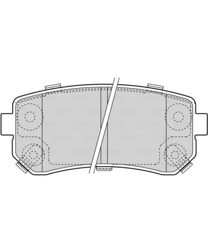 Valeo Колодки дисковые задние