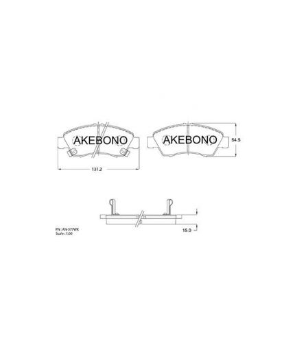 Akebono Колодки дисковые передние