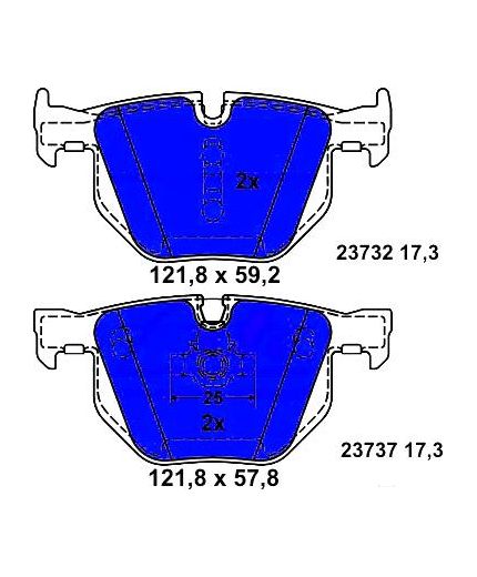 ATE Колодки дисковые задние