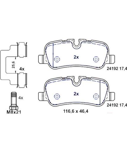ATE Колодки дисковые задние