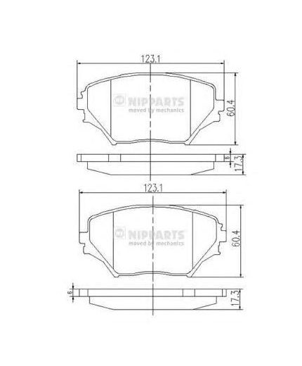 NIPPARTS Колодки дисковые 4 шт