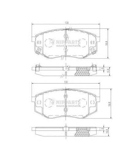 NIPPARTS Колодки дисковые 4 шт