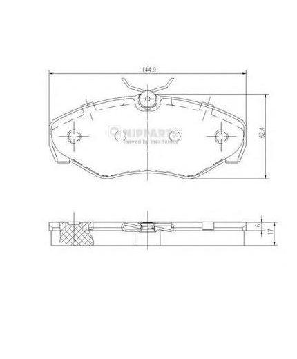 NIPPARTS Колодки дисковые 4 шт