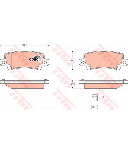 TRW Колодки дисковые 4 шт