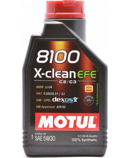 Моторное масло MOTUL 8100 X-CLEAN EFE 5W-30 1л (замена 107210)