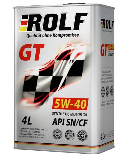 Моторное масло ROLF GT SAE 5W-40, API SN/CF 4л