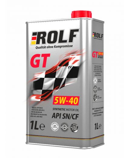 Моторное масло ROLF GT SAE 5W-40, API SN/CF 1л