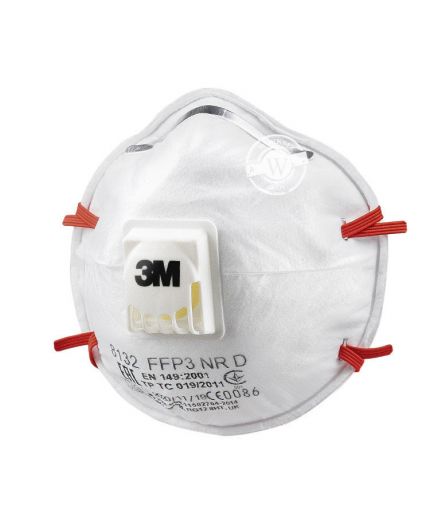 3M Полумаска противоаэрозольная фильтрующая класс защиты FFP3 NR D, с клапаном выдоха, размер - стандартный, VFlex®