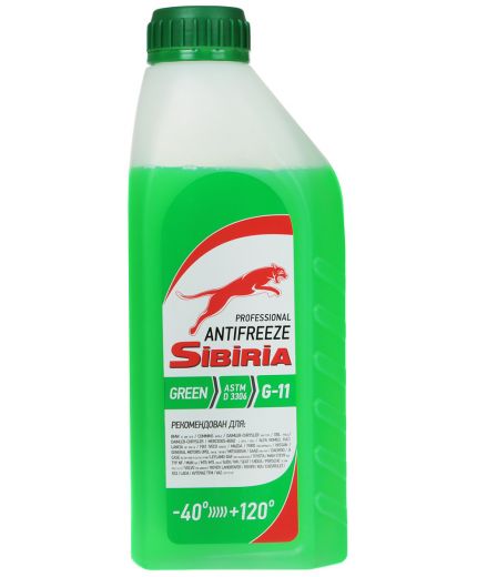 Антифриз SIBIRIA ОЖ зеленый -40 1кг 0,9л